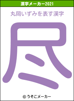 丸岡いずみの2021年の漢字メーカー結果