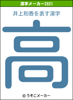 井上和香の2021年の漢字メーカー結果