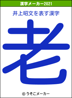 井上昭文の2021年の漢字メーカー結果