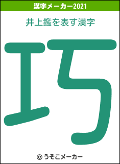 井上鑑の2021年の漢字メーカー結果
