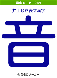 井上順の2021年の漢字メーカー結果