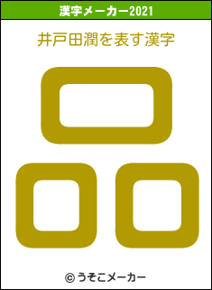 井戸田潤の2021年の漢字メーカー結果