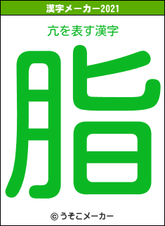 亢の2021年の漢字メーカー結果