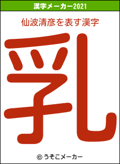 仙波清彦の2021年の漢字メーカー結果