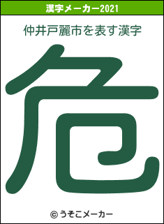 仲井戸麗市の2021年の漢字メーカー結果