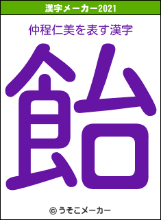 仲程仁美の2021年の漢字メーカー結果