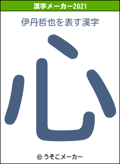 伊丹哲也の2021年の漢字メーカー結果