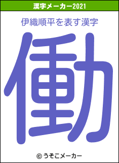 伊織順平の2021年の漢字メーカー結果