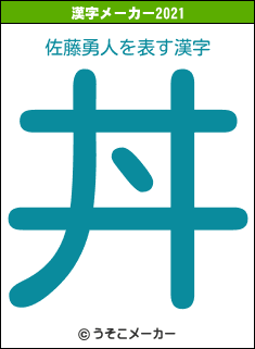 佐藤勇人の2021年の漢字メーカー結果