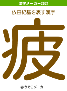 依田紀基の2021年の漢字メーカー結果