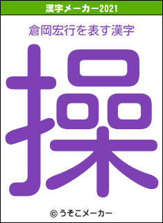 倉岡宏行の2021年の漢字メーカー結果