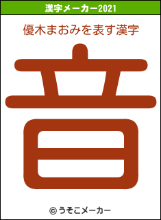 優木まおみの2021年の漢字メーカー結果