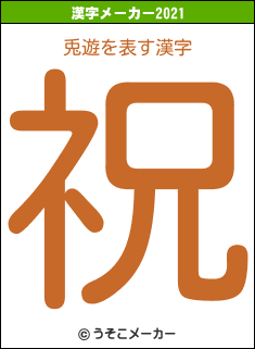 兎遊の2021年の漢字メーカー結果
