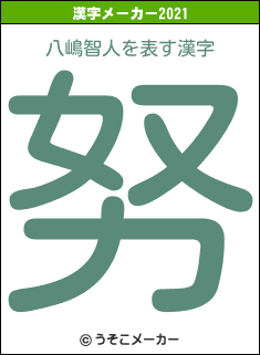 八嶋智人の2021年の漢字メーカー結果