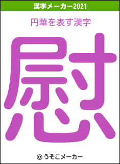 円華の2021年の漢字メーカー結果