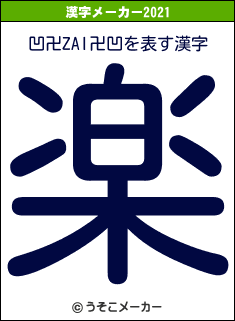 凹卍ZAI卍凹の2021年の漢字メーカー結果