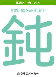 初風 緑の2021年の漢字メーカー結果