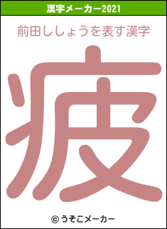 前田ししょうの2021年の漢字メーカー結果
