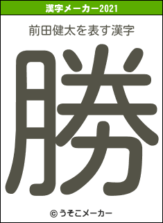前田健太の2021年の漢字メーカー結果