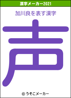 加川良の2021年の漢字メーカー結果