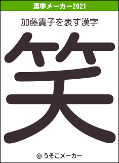 加藤貴子の2021年の漢字メーカー結果