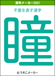 千里の2021年の漢字メーカー結果