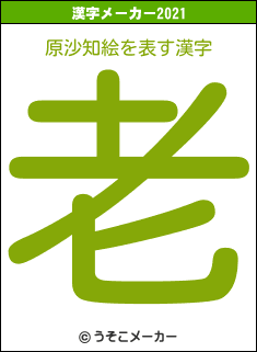 原沙知絵の2021年の漢字メーカー結果