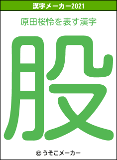 原田桜怜の2021年の漢字メーカー結果