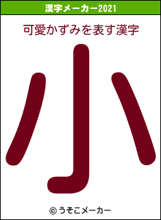 可愛かずみの2021年の漢字メーカー結果