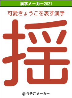 可愛きょうこの2021年の漢字メーカー結果