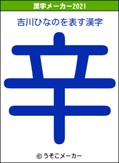 吉川ひなのの2021年の漢字メーカー結果