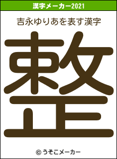 吉永ゆりあの2021年の漢字メーカー結果