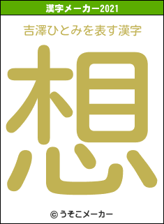 吉澤ひとみの2021年の漢字メーカー結果
