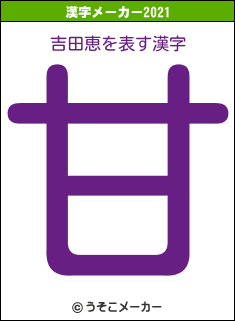 吉田恵の2021年の漢字メーカー結果