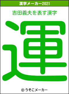 吉田義夫の2021年の漢字メーカー結果