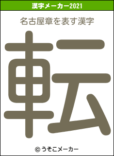 名古屋章の2021年の漢字メーカー結果