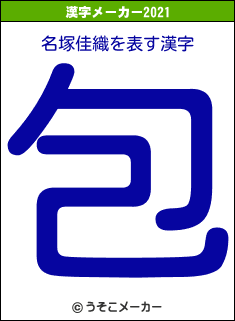 名塚佳織の2021年の漢字メーカー結果