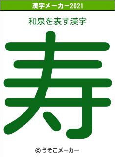 和泉の2021年の漢字メーカー結果