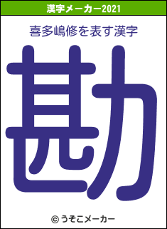 喜多嶋修の2021年の漢字メーカー結果
