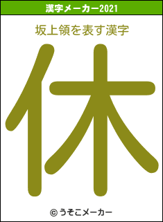 坂上領の2021年の漢字メーカー結果