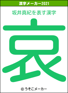 坂井真紀の2021年の漢字メーカー結果