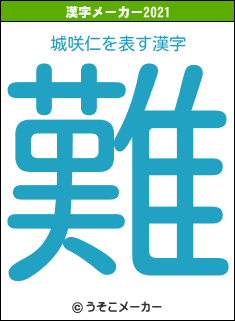 城咲仁の2021年の漢字メーカー結果