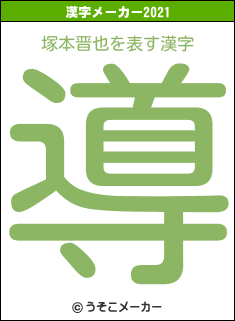 塚本晋也の2021年の漢字メーカー結果