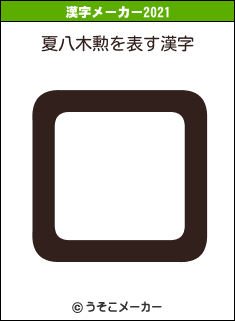 夏八木勲の2021年の漢字メーカー結果
