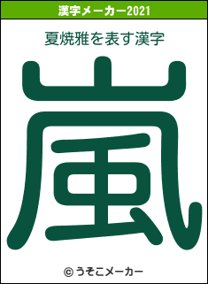 夏焼雅の2021年の漢字メーカー結果