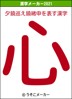 夕鐃巡え鐃緒申の2021年の漢字メーカー結果
