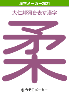 大仁邦彌の2021年の漢字メーカー結果