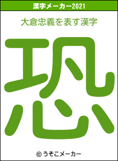 大倉忠義の2021年の漢字メーカー結果