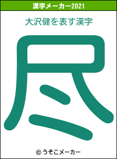 大沢健の2021年の漢字メーカー結果