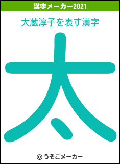 大蔵淳子の2021年の漢字メーカー結果